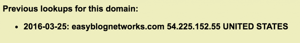 History of real IPs for a domain